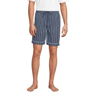 Lands' End Men's Poplin Pajama Shorts - 1 of 4