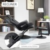 Swivel Recliner, Manual PU Leather Armchair with Ottoman Footrest for Living Room, Office, Bedroom - 4 of 4