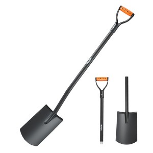 48" Heavy-Duty Square Shovel with Alloy Steel Blade & D-Handle for Digging & Transfer - 1 of 4
