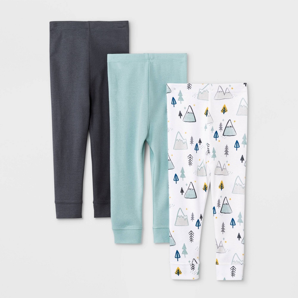 Baby Boys' 3pk 'Adventure Awaits' Pants - Cloud Island™ Green 3-6M