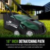 SEVOBAL Wheelbarrows and Lawn Carts 2-in-1 Lawn Dethatcher and Scarifier with Wheelbarrow Cart and 58QT Bag, Green, 44.5"*23.6"*40.9" - 4 of 4