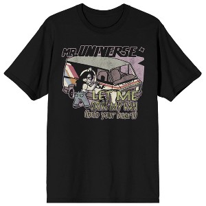Steven Universe Let Me Drive My Van Into Your Heart Adult Black Crew Neck Short Sleeve T-shirt - 1 of 3