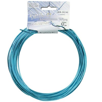 John Bead 12 Guage Turquoise Aluminum Jewelry Wire, 30ft