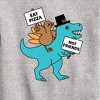Boys' - Instant Message - Eat Pizza Turkey Dino Graphic Long Sleeve Fleece Sweatshirt - 2 of 4