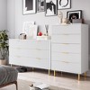 White 6 Drawer Dresser for Bedroom, 56¡± Wide Dresser Organizer, Wood Dresser with Metal Legs - 3 of 4