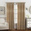 RT Designers Collection Dayton Emb Attached Valance Backing Blackout Window Curtains 50" x 84" Gold/Gold - 2 of 4