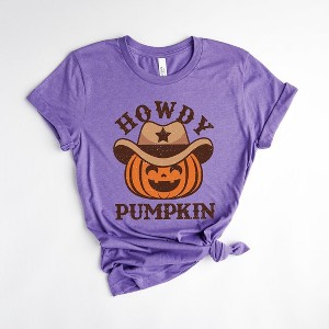 Simply Sage Market Women's Howdy Pumpkin Hat Short Sleeve Graphic Tee - 1 of 4