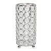 HomeRoots 7" Silver And Clear Faux Crystal And Metal Cylinder Table Vase - 4 of 4