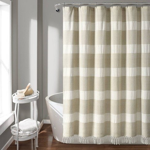 Tucker Stripe Yarn Dyed Cotton Knotted, Target Tassel Shower Curtain