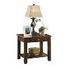 Vynxaria Contemporary Wooden Nightstand/End Table with Drawer & Shelf, Dark Cherry Finish - 2 of 4