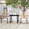 vidaXL Patio Dining Set Seat 3 Piece Black/Oak 31.5" Table Length - Oak 31.5" Table Length 2 Items - 2 of 4