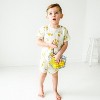 Organic Boys Top and Shorts 2 Piece Set - Citron - 3 of 4