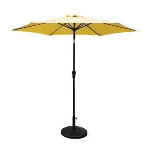 CAVINAS 8.8 FT Compact Aluminum Bistro Umbrella Small Sports Umbrella Outdoor Umbrellas for Patio with Base - 1 of 4