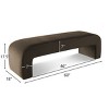 60"End Of Bed Bench King Size,Velvet Bedroom Bench Seat Waterfall Bench,Breakfast Nook Bench,Window Bench In The Living Room,Bedroom-Cuddlewood - 4 of 4