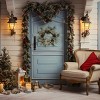 KTMBDW Spring Summer Wreath for Front Door,Farmhouse Magnolia Porch Decoration,Front Door Hanger,Housewarming Gift,Round Wreath,Home Decor - 3 of 4