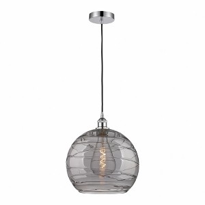 Athens Deco Swirl - 1 Light Pendant In Industrial Style-15.88 Inches Tall and 13 Inches Wide - 1 of 1