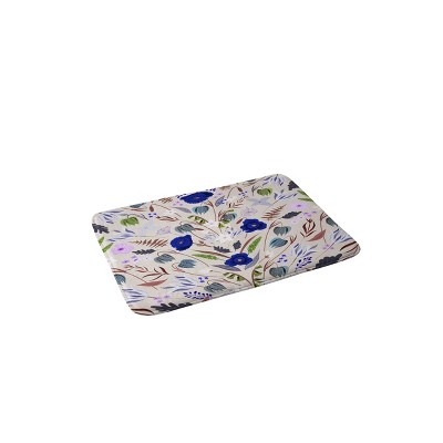 Iveta Abolina Poppy Meadow Memory Foam Bath Mat Cream - Deny Designs