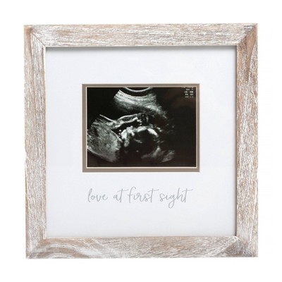 Pearhead Love at First Sight Sonogram Picture Frame - Rustic White