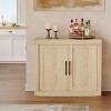 RONSHIN 35.4" Sideboard Buffet Cabinet with 2 Doors, Farmhouse Modern Accent Cabinet, Wood Coffee Bar Media Console for Living Room Kitchen Hallway - 3 of 4