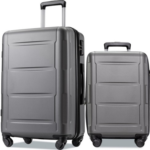 2 Pcs Expanable Luggage Set, Hardside Spinner Suitcase With Tsa Lock ...