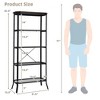 Costway 5 Tier Bookshelf Standing Storage Shelf Unit for Kitchen Living Room Office - 3 of 4