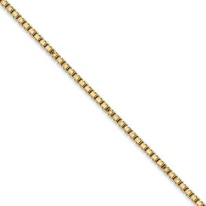 Black Bow Jewelry 1.9mm, 14k Yellow Gold, Solid Box Chain Necklace - 1 of 4
