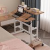 32 Inch Mobile Standing Desk with Wheels, Adjustable Height Rolling Computer Table for Home Office, Treadmill Walking Pad, Compact Workstation - 2 of 4