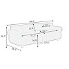 Velvet Upholstered Sofa with 4 Throw Pillows,3 Seat Modern Sofa for Living Room or Office,Spring-Wrapped Sofa with Metal Feet-Koiai - 4 of 4