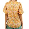 Women's Satin V-neck Front Pleats & Smocked Hem - Oddi - 2 of 2