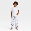 Boys' Striped Christmas Candy Cane Cars Pajama Pants - Cat & Jack™ Blue - 3 of 3