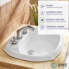 BWE 8 in. Waterfall Widespread 2-Handle Bathroom Faucet With Pop-up Drain Assembly in Spot Resist - 3 of 4