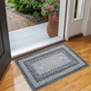 Washable Area Rugs for Living Room Non Slip Modern Braided Print Rug - 4 of 4