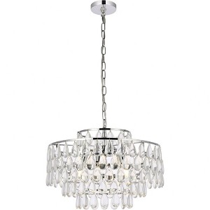 Elegant Lighting Mila 5 - Light Pendant in  Chrome - 1 of 4