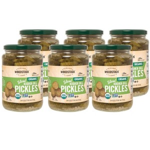 Woodstock Foods Organic Sliced Kosher Dill Pickles - Case of 6/24 oz - 1 of 4