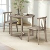 Costway 36 Inch Wood Dining Table for 2-4 People with Wing-shaped Pedestal Base Gray/Black - 4 of 4