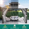 13x10 FT Hardtop Gazebo, Double Roof Canopy, Aluminum Frame, Outdoor Patio Gazebo Canopy, Mesh and Curtains, for Backyards, Patios, Lawns, Grey - 2 of 4
