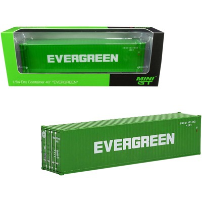 40' Dry Goods Container "EverGreen" Green 1/64 Diecast Model by True Scale Miniatures