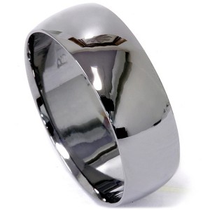 Pompeii3 8mm High Polished Dome Wedding Band 14K Black Gold - 1 of 4