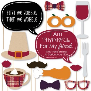 Big Dot of Happiness Friends Thanksgiving Feast - Friendsgiving Photo Booth Props Kit - 20 Count - 1 of 4