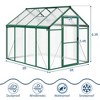 Aluminum outdoor greenhouse with roof vents and quick assembly frame, PC panels, suitable for greenhouse, courtyard, terrace, lawn - 2 of 4