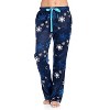 Ashford & Brooks Women's Long Sleeve Cotton Top Fleece Pants Pajama Set - 4 of 4