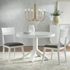 Jaz 45.25" Round Contemporary Dining Table White - Buylateral: Modern Farmhouse Style, 4-Seater, Veneer Top - 3 of 4