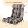 EAGLE PEAK Tufted Outdoor/Indoor Seat/Back Chair Cushions, Set of 2, 42'' x 21'' - 3 of 4