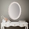 Brewster 30' Carai White Mirror: Oval, Farmhouse Style, No Assembly, MDF Frame, Wall Mount - 3 of 4