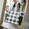MKF Collection Bonita Checker Tote & Wallet Set Stylish Vegan Leather Bag by Mia K - 3 of 4