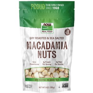 Macadamia Nuts Roasted and Salted by Now Foods  -  9 oz Bag - 1 of 2