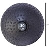 Fitvids 40 Pound Weighted Medicine Ball for Home Gym Training and Fitness, Gray - 3 of 4
