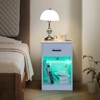 KTMBDW Nightstand with Charging Station, Side Table with Drawers, End Table with Open Shelf, Bedside Table with LED Light for Bedroom Living Room - 2 of 4