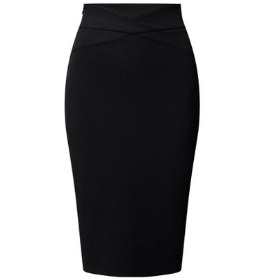 Hobemty Women's Pencil Skirt High Waist Work Midi Bodycon Skirts : Target