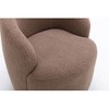 Lyngins Swivel Accent Chairs with Armrest and Curved Backrest,Upholstered Swivel Reading Chairs,Teddy Barrel Chairs for Bedroom,Living Room - 4 of 4